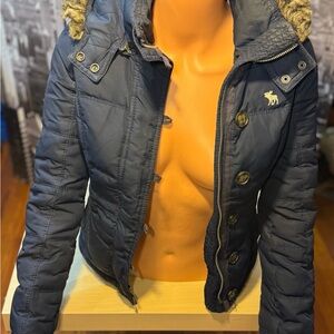 Abercrombie & Fitch Navy Puffer Jacket